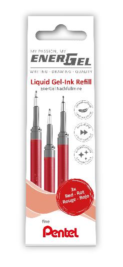 Refill PENTEL EnerGel needle röd 3/fp