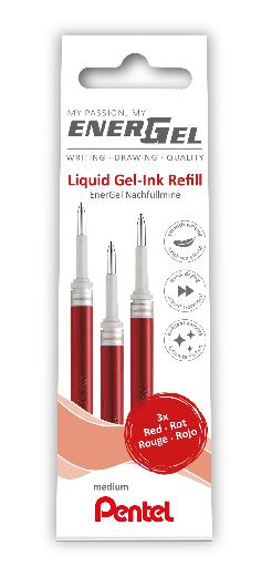 Refill PENTEL EnerGel LR7 0,7 röd 3/fp