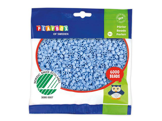 Rörpärlor pastell blå 6000/fp