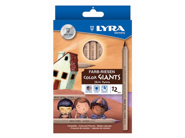 Färgpenna LYRA Jumbo 12 Hudfärger
