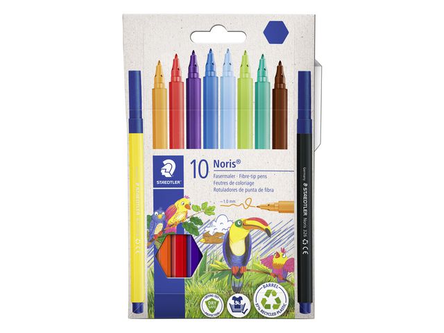 Fiberpenna STAEDTLER 10 färger