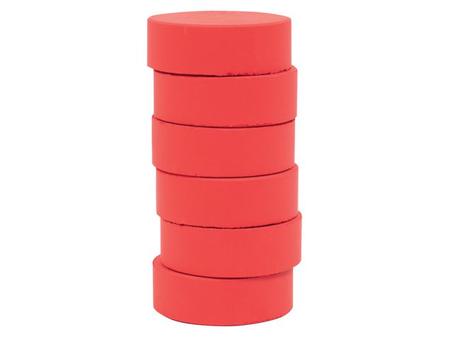 Färgpuckar 57mm, röd 6/fp