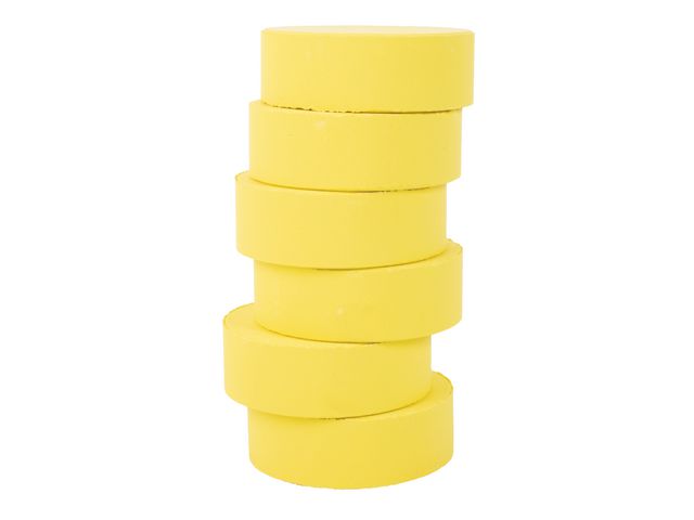 Färgpuckar 57mm, ljusgul 6/fp