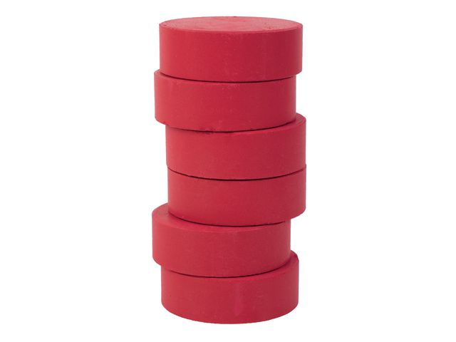 Färgpuckar 57mm, mörkröd 6/fp