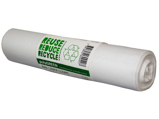 Papperskorgspåse POLYGREEN 30L 100/rl