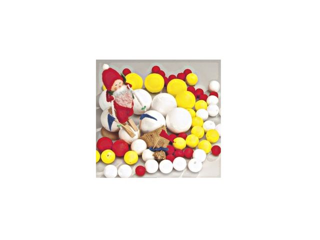 Papperskulor 50mm gul 25/fp