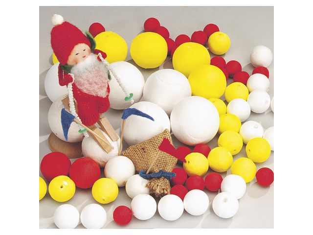 Papperskulor 50mm vit 25/fp