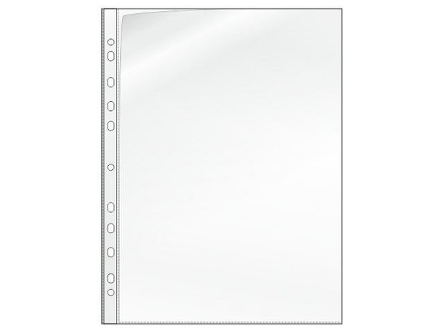 Plastficka A4 0,12mm öppen rygg+kortsida