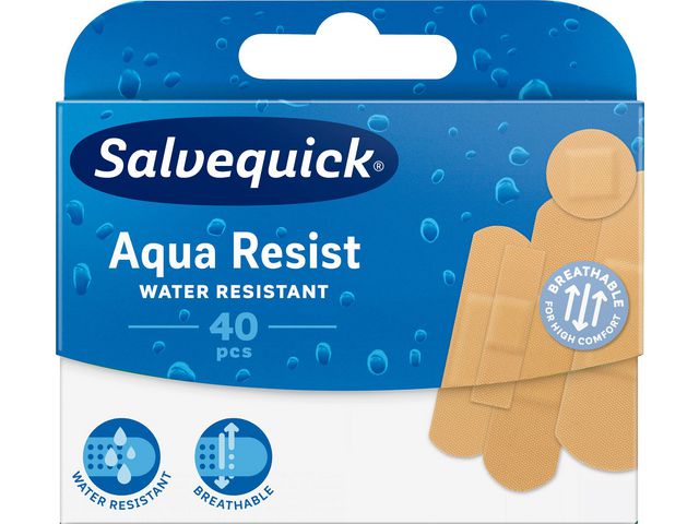 Plåster SALVEQUICK Aqua resist mix 40/fp