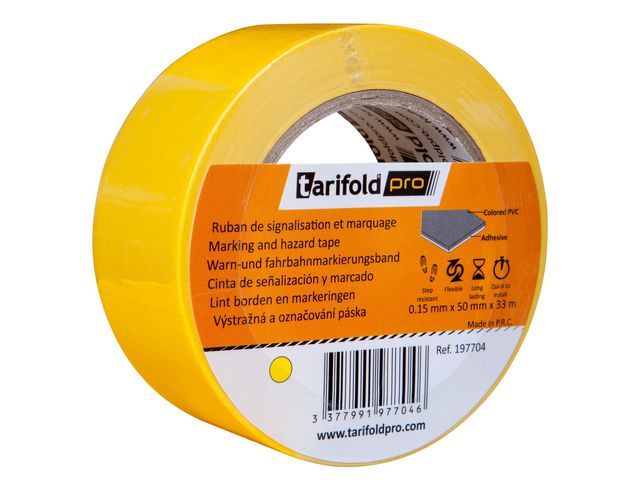 Markeringstejp 50mmx33m gul