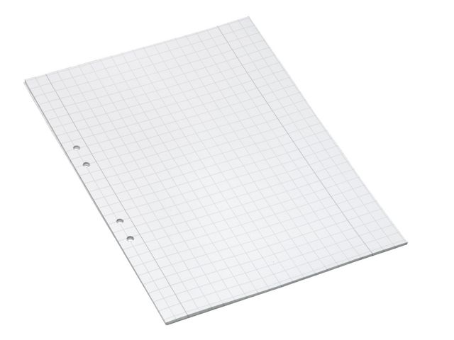 Lösblad A4 rutat 10x10mm hålat 500/fp