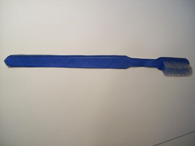 Tandborste engångs med kräm blå 100/fp