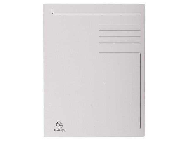 Mapp EXACOMPTA 3-kl kartong 280g A4 grå