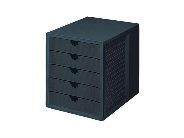 Blankettbox HAN 5 lådor svart