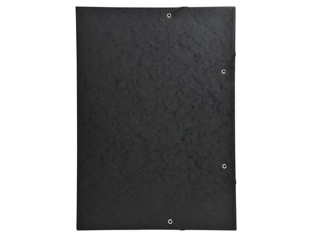 Gummibandsmapp 3-klaff A3 600g svart