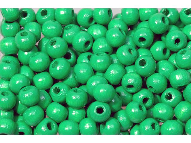Träpärla 8 mm grön 200/fp