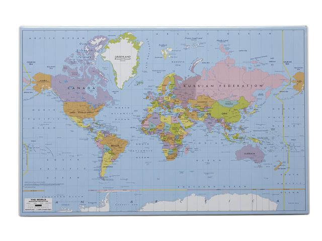 Skrivunderlägg Världsk. PP 58,5x38,5cm