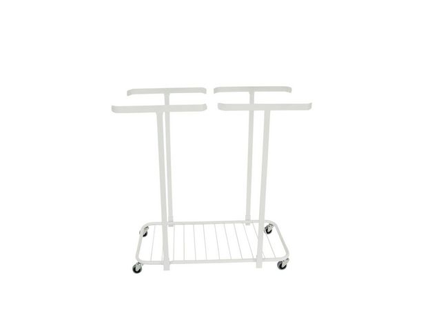 Säckvagn dubbel 4 hjul 100-125L vit