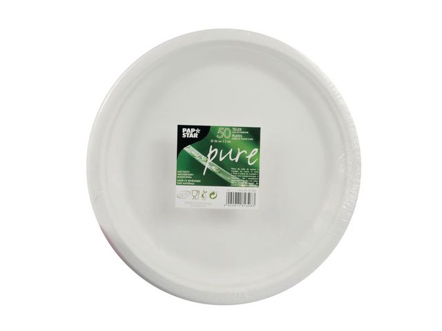 Tallrik PURE Bagasse 26 cm 50/fp