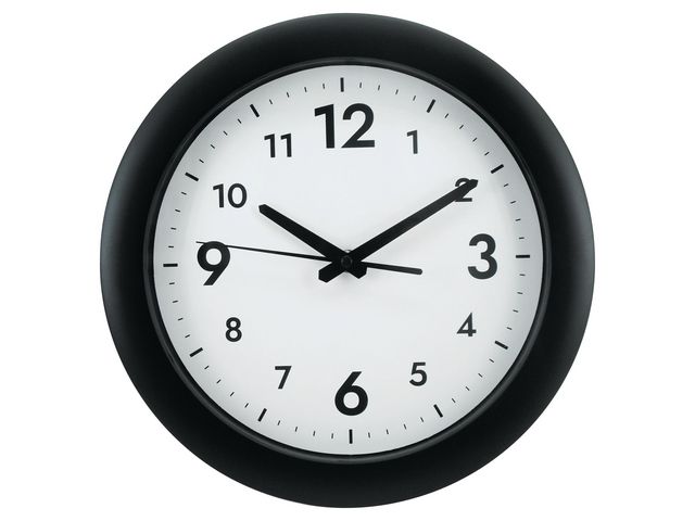 Väggur Easytime Ø30cm svart