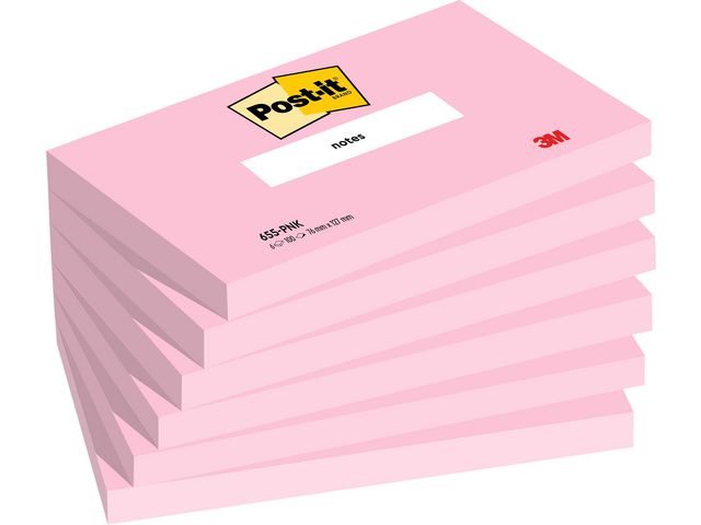 Notes Post-it® rosa 76x127mm 6/fp