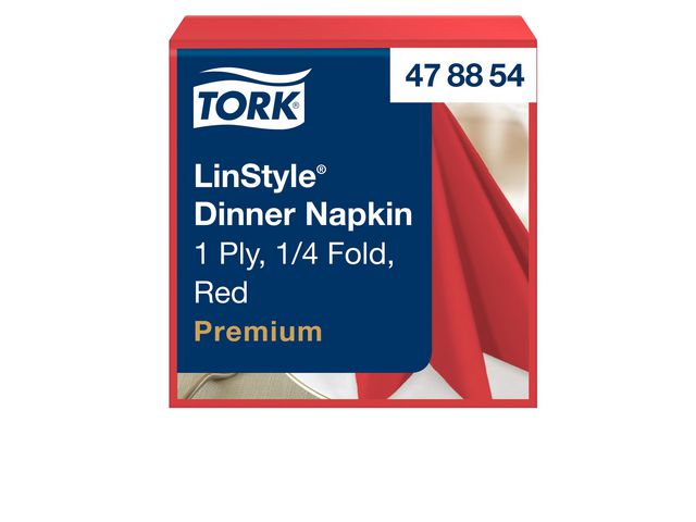 Servett TORK LinStyle röd 39x39cm 50/fp