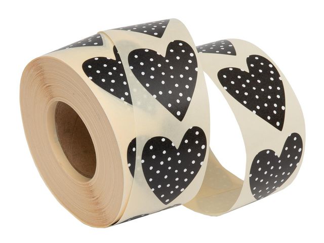 Etikett Svarta hjärtan 1000/rl