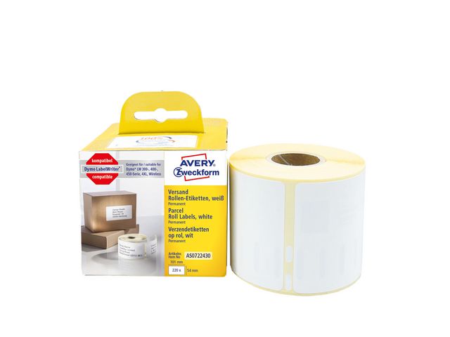 Etikett AVERY på rulle 101x54mm 220/fp