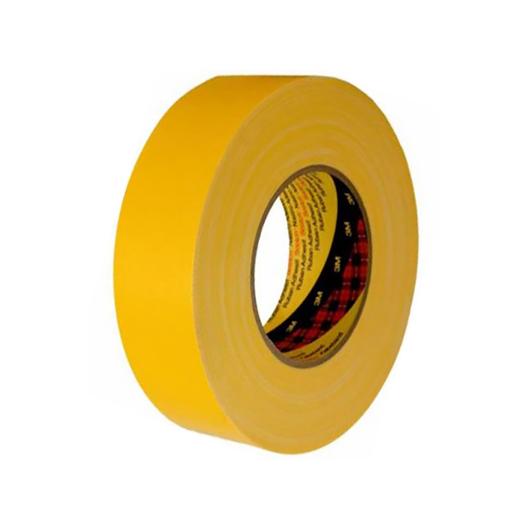 Tejp textil plastbelagd 50mmx50m gul