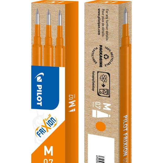 Refill PILOT Frixion 0,7mm orange 3/fp
