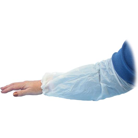 Ärmskydd i LDPE m resår 40cm vit 100/fp