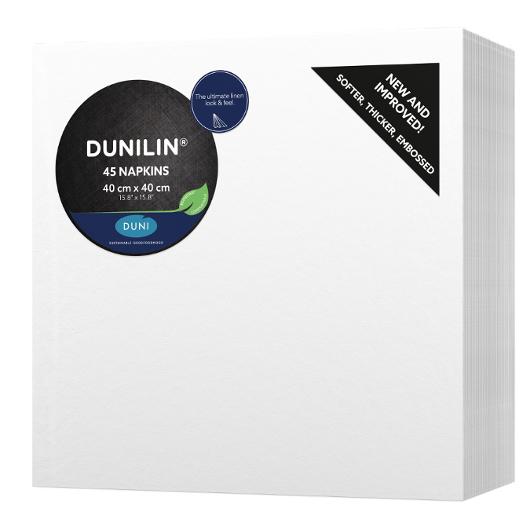 Servett Dunilin 40x40cm vit 45/fp