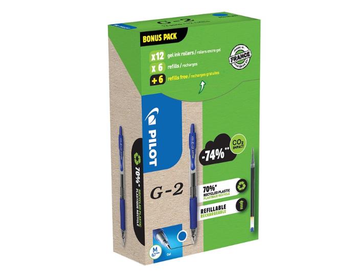 Gelpenna PILOT G2 Greenp. blå 12+12/fp