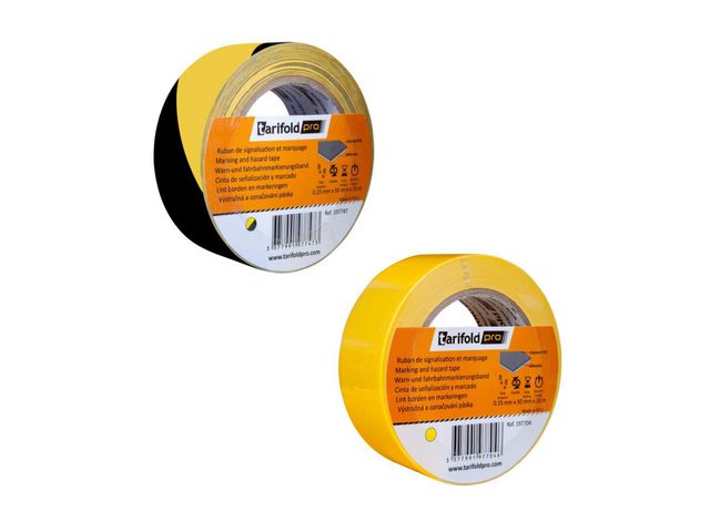 Markeringstejp 50mmx33m gul/svart