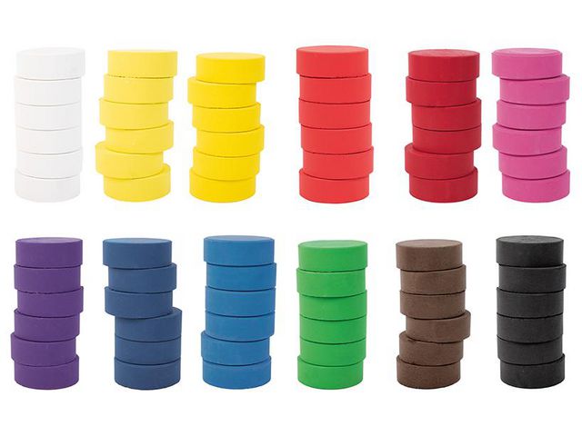 Färgblock 44 mm blå 6/fp