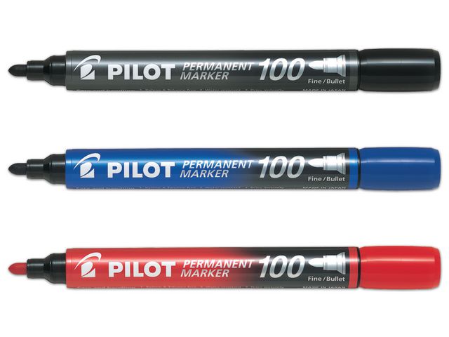 Pilot märkpenna rund SCA 100 1mm svart