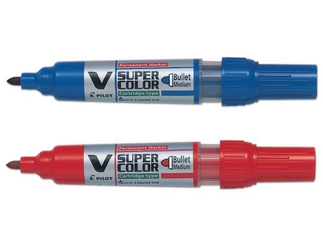 Märkpenna PILOT V Super Color rund röd