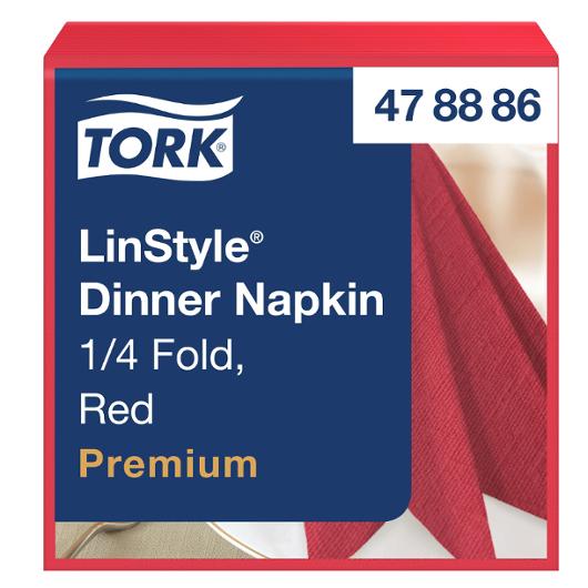Servett TORK LinStyle Middag röd 50/fp
