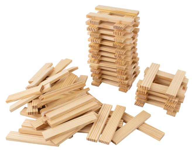 Byggklossar trä 12x2,5x0,8 cm 1000st