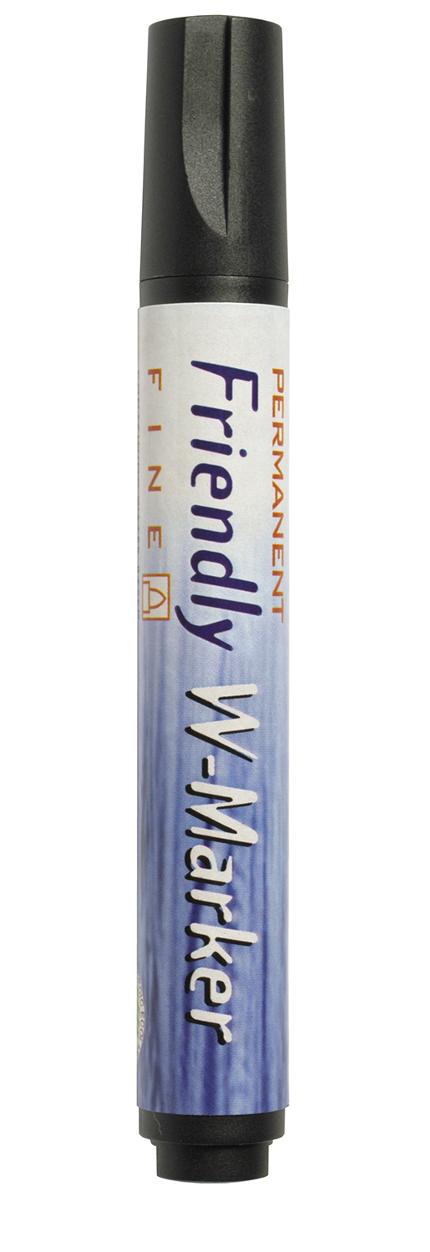 Blädderblockspenna FRIENDLY rund svart