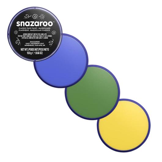 Ansiktsmålningsset blå grön 4x18ml