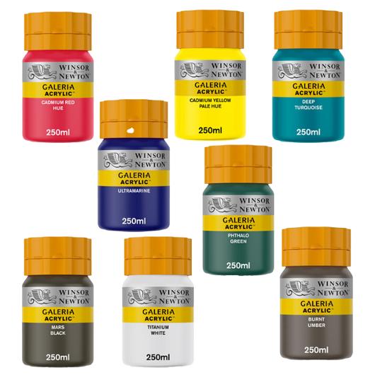 Akrylfärg Galeria 250mlx8 färger
