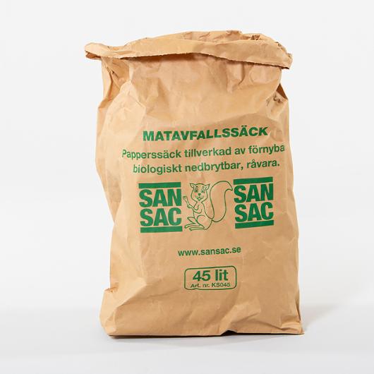 Matavfallspåse papp 45L 2-blad 20/fp