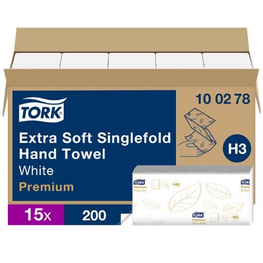 Handduk TORK Pre H3 2-lag vit 3000/fp