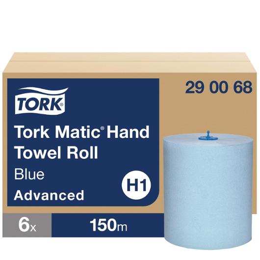 Handduk TORK Adv H1 blå 6/fp